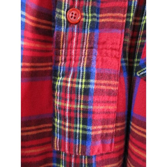 Wittmann Textiles Red Plaid Cotton Flannel Modest Night Shirt Med Turkey EUC - Picture 8 of 16